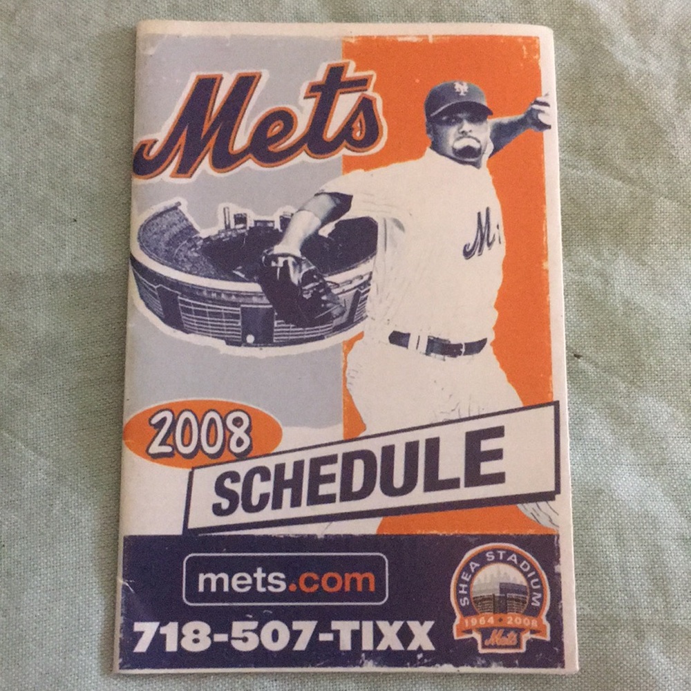 New York Mets collectible pocket schedule 2008